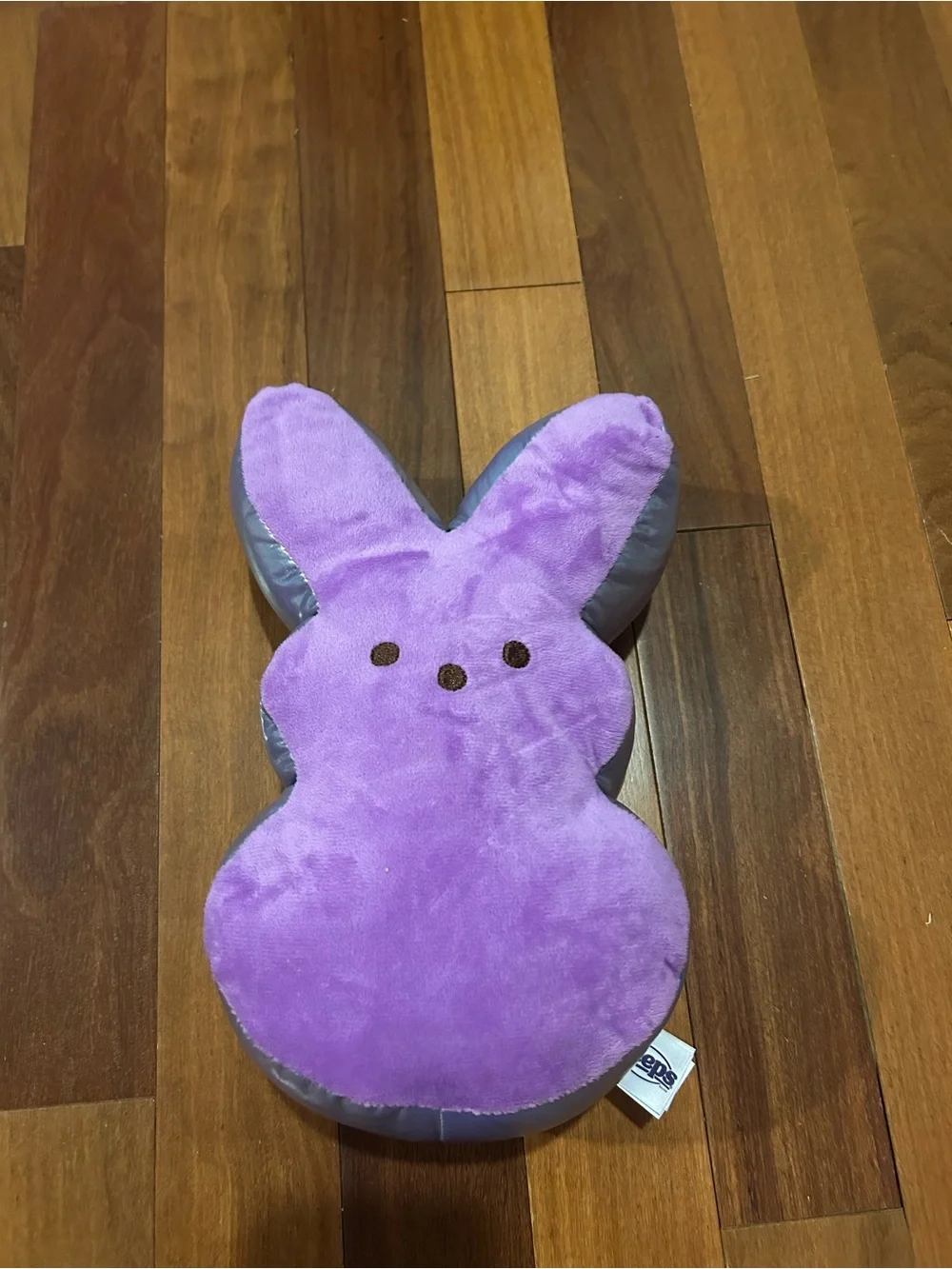 PEEPS 12 inch Purple Bunny Plush Pillow - Soft Kids Stuffed Animal two tone